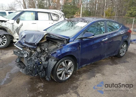 2014 Hyundai Elantra Limited из США, поврежденный, VIN 5NPDH4AE2EH483576